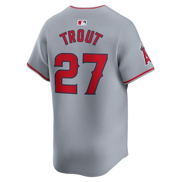 Mike Trout Los Angeles Angels Nike Away Limited Player Jersey - Gray/White - Image 4