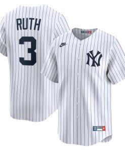Babe Ruth New York Yankees Nike Throwback Cooperstown Collection Limited Jersey - White