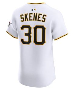 Alternative view of Paul Skenes Pittsburgh Pirates Nike Home Elite Jersey - White