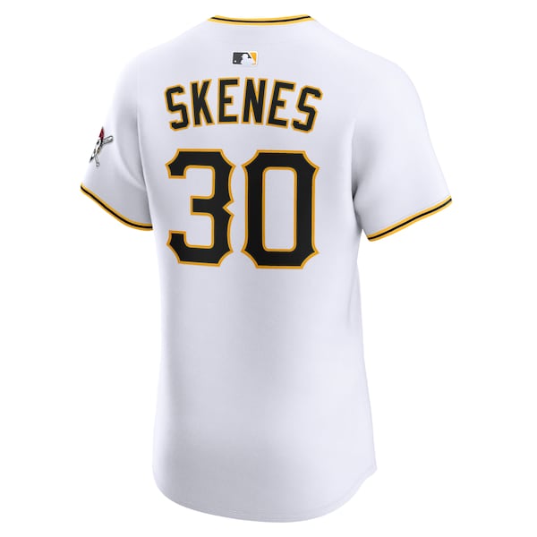 Paul Skenes Pittsburgh Pirates Nike Home Elite Jersey - White - Image 2
