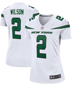 Zach Wilson New York Jets Nike Women's Player Jersey - White/Black/Green