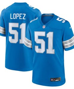 Alternative view of Roy Lopez Detroit Lions Nike Team Game Jersey -  Blue