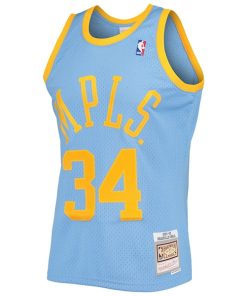 Alternative view of Shaquille O'Neal Los Angeles Lakers 2001/02 Hardwood Classics Swingman Jersey - Powder Blue