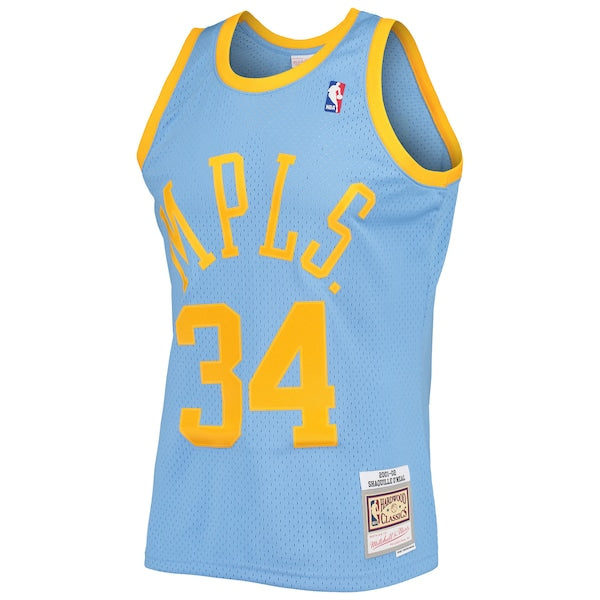 Shaquille O'Neal Los Angeles Lakers 2001/02 Hardwood Classics Swingman Jersey - Powder Blue - Image 2