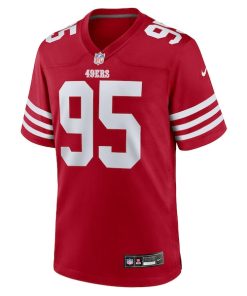 Alternative view of Alfred Collins San Francisco 49ers Nike Team Game Jersey -  Scarlet
