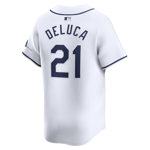 Jonny DeLuca Tampa Bay Rays Nike Home Limited Player Jersey - White - Image 3