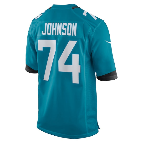 Fred Johnson Jacksonville Jaguars Nike Team Game Jersey - Teal - Image 3