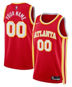 Atlanta Hawks Nike Unisex Swingman Custom Jersey Red - Icon Edition