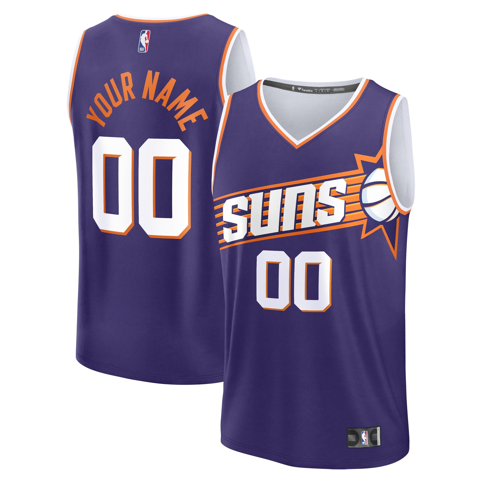 Phoenix Suns Fastbreak Custom Jersey - Statement Edition - Black/White/Purple - Image 8