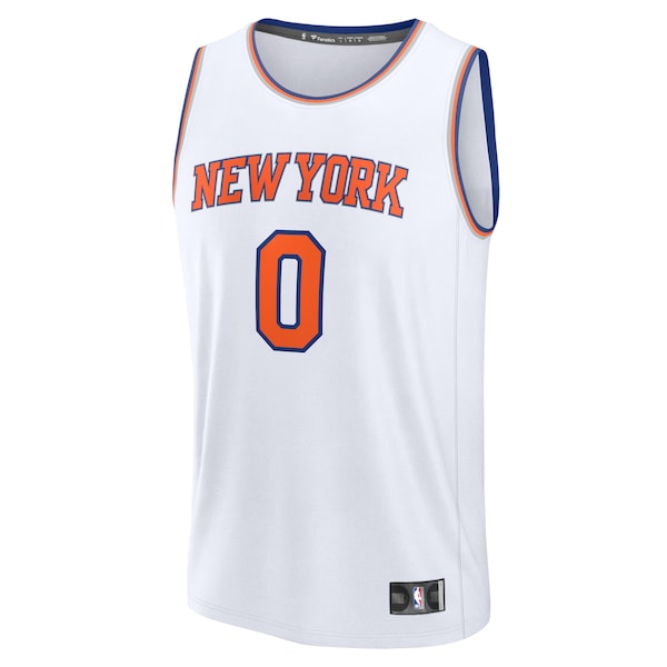 Donte DiVincenzo New York Knicks Fast Break Replica Player Jersey - Association Edition - White - Image 2