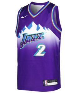 Alternative view of Collin Sexton Utah Jazz Nike Youth 2022/23 Swingman Jersey - City Edition - Purple