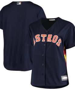 Houston Astros Women's Plus Size Sanitized Replica Team Jersey - Navy