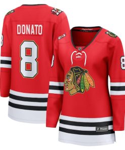 Ryan Donato Chicago Blackhawks  Women's Centennial Breakaway Player Jersey - Red