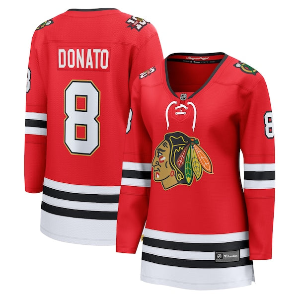 Ryan Donato Chicago Blackhawks Women's Centennial Breakaway Player Jersey - Red