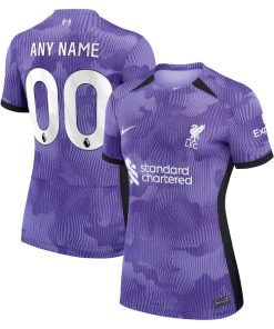 Liverpool Nike Women's 2023/24 Third Stadium Replica Custom Jersey - Purple
