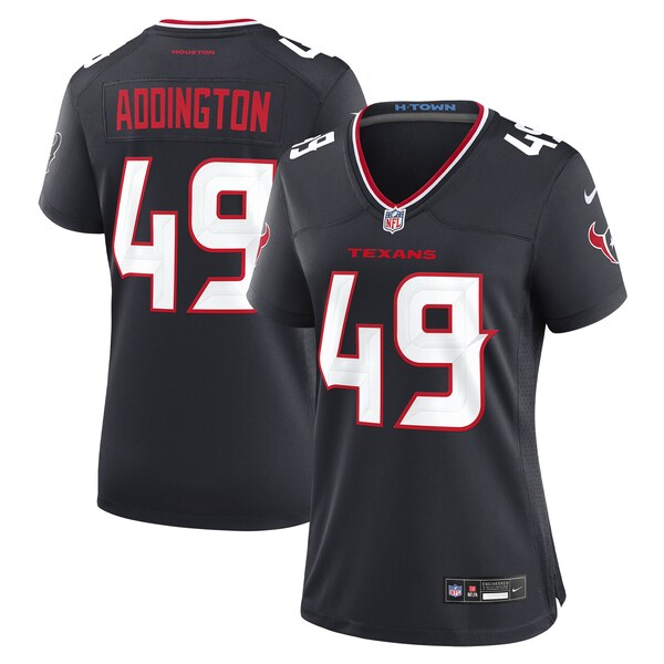 Tucker Addington Houston Texans Nike Women's Team Game Jersey - Navy