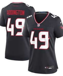 Tucker Addington Houston Texans Nike Women's Team Game Jersey -  Navy