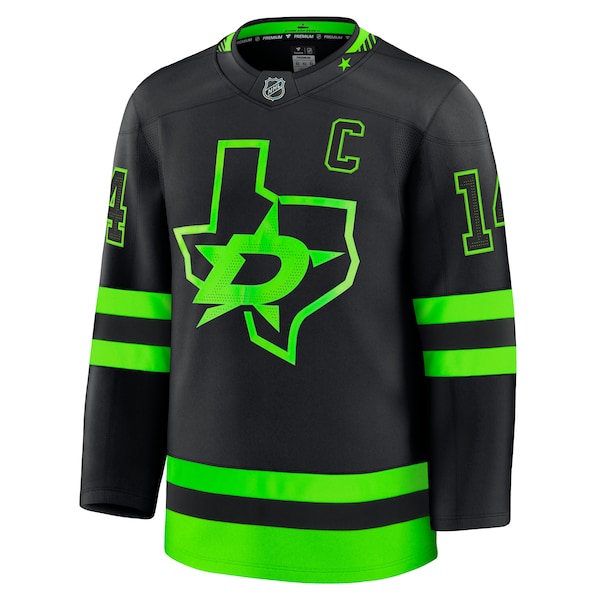Jamie Benn Dallas Stars Alternate Premium Jersey - Black/Kelly Green - Image 3