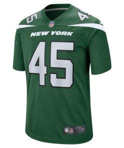 Alternative view of Hamsah Nasirildeen New York Jets Nike Game Jersey - Gotham Green