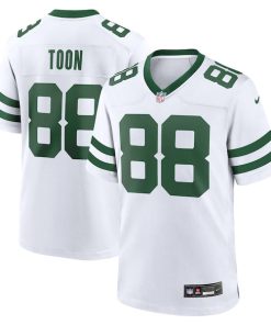 Alternative view of Al Toon New York Jets Nike Legacy Retired Player Game Jersey - White/Green