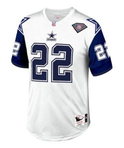 Alternative view of Emmitt Smith Dallas Cowboys 1996 Authentic Throwback Retired Player Jersey - White