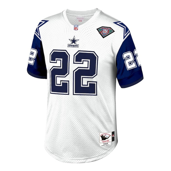 Emmitt Smith Dallas Cowboys 1996 Authentic Throwback Retired Player Jersey - White - Image 2