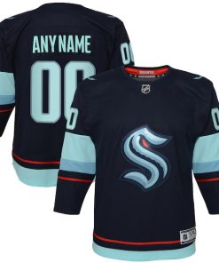 Seattle Kraken Youth Home Premier Custom Jersey - Navy