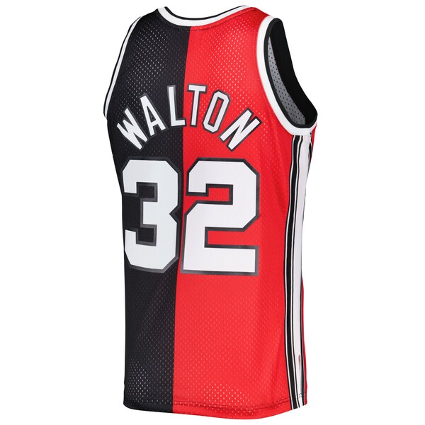 Bill Walton Portland Trail Blazers Hardwood Classics 1976/77 Split Swingman Jersey - Red/Black - Image 3