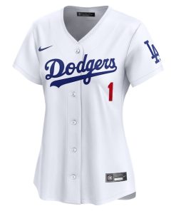 Alternative view of Los Angeles Dodgers Nike Women's #1 Mom Home Limited Jersey - White