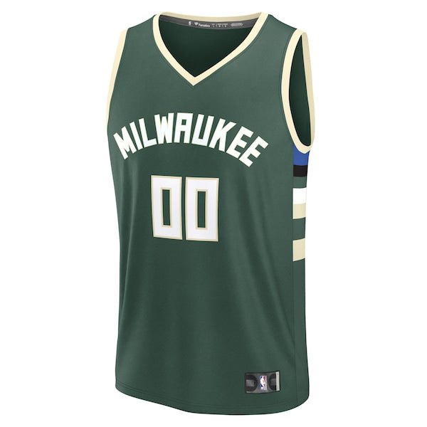 Milwaukee Bucks Fast Break Custom Jersey - Icon Edition - Green/White - Image 3