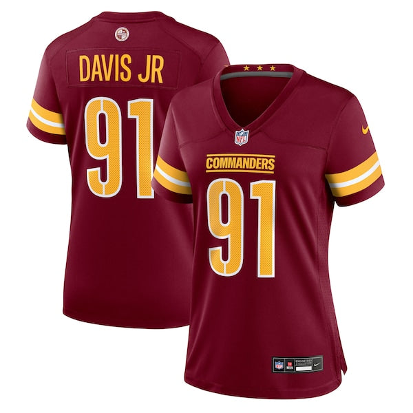 Carl Davis Jr. Washington Commanders Nike Women's Team Game Jersey - Burgundy