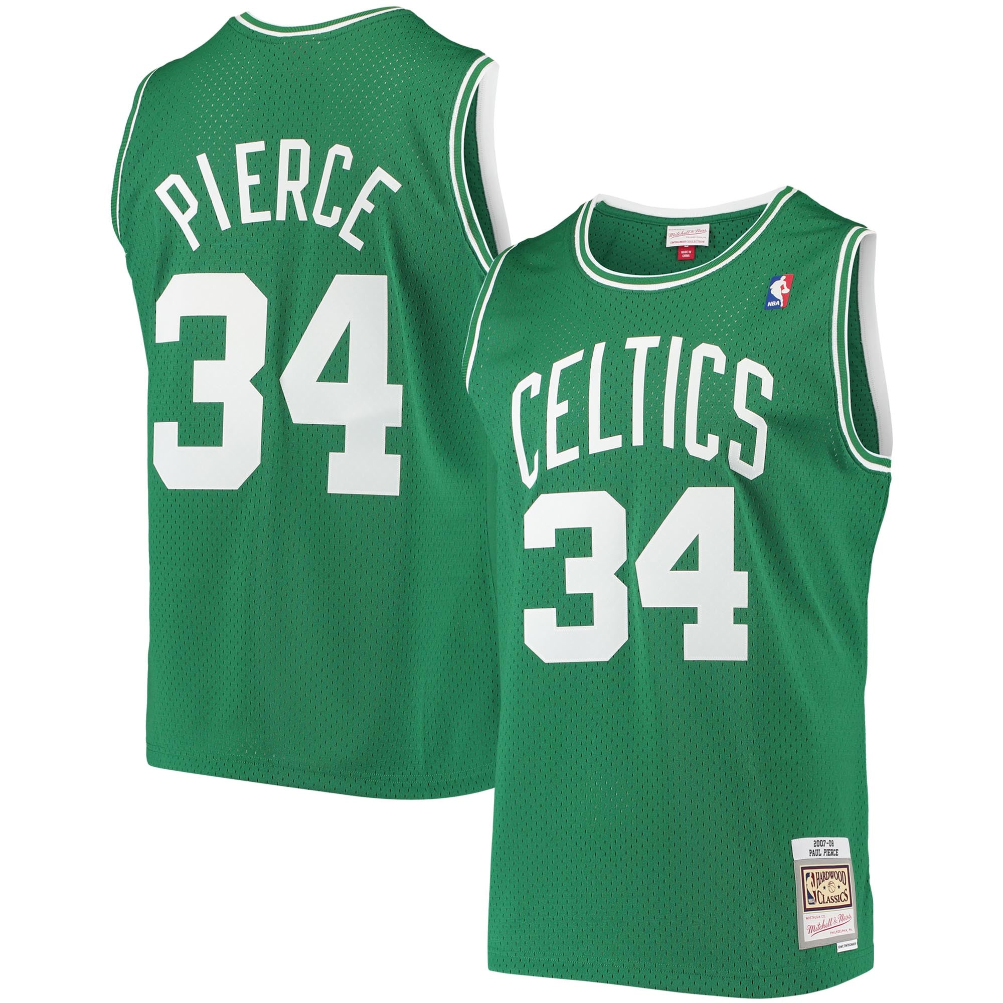 Paul Pierce Boston Celtics Hardwood Classics Swingman Jersey - White/Kelly Green - Image 5