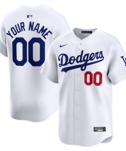 Los Angeles Dodgers Nike Youth Home Limited Custom Jersey - White