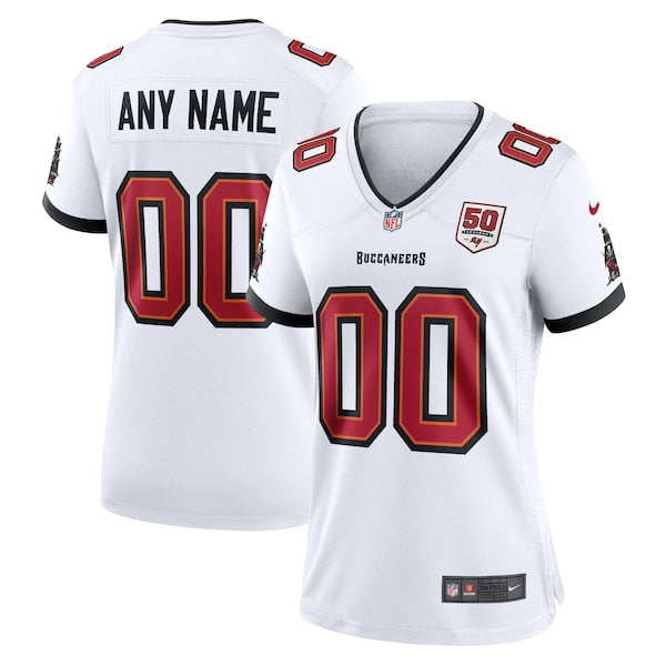 Tampa Bay Buccaneers Nike Women's 50th Season Custom Game Jersey - White/Red - Image 2