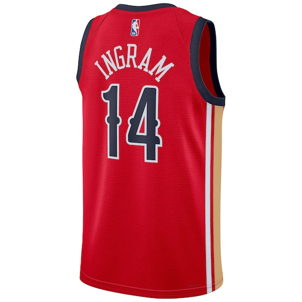 Brandon Ingram New Orleans Pelicans Jordan Brand Unisex Swingman Jersey - Statement Edition - Red - Image 3