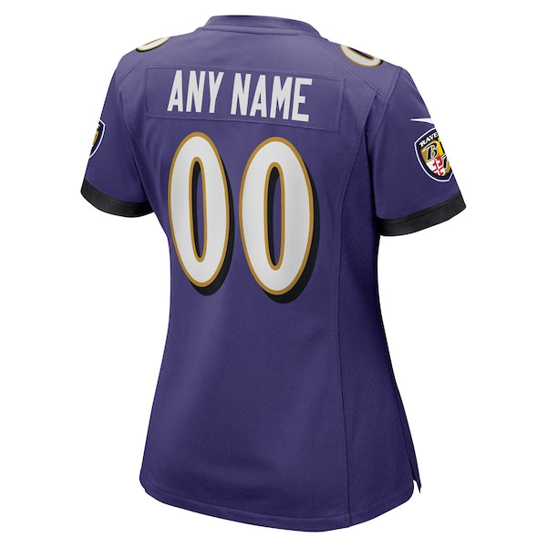 Baltimore Ravens Nike Women's Custom Game Jersey - Purple - Image 3