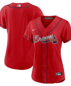Atlanta Braves Nike Women's Alternate Replica Team Jersey - Red