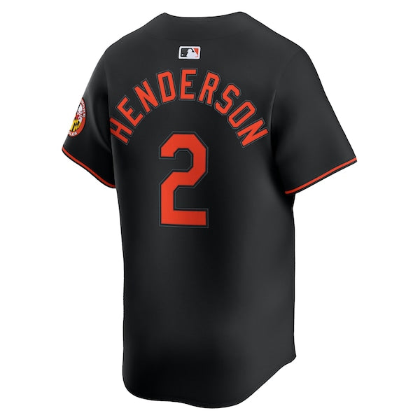 Gunnar Henderson Baltimore Orioles Nike Alternate Limited Player Jersey - Black/White - Image 4