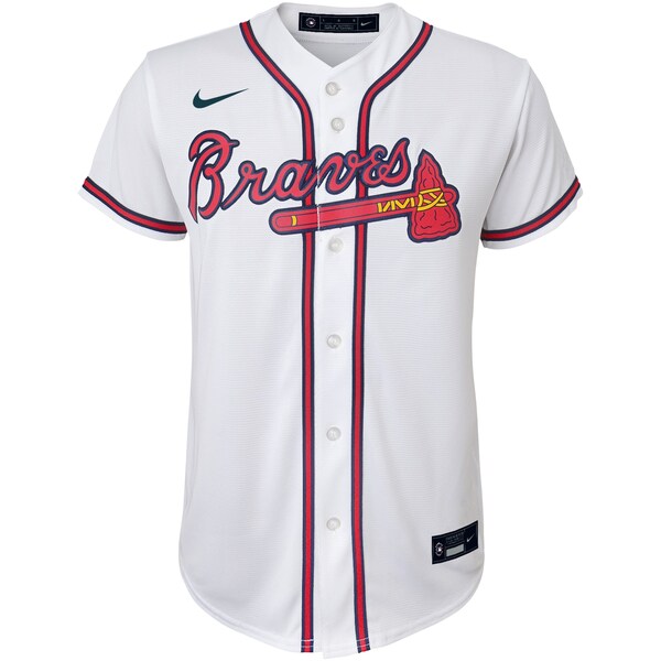 Max Fried Atlanta Braves Nike Youth Alternate Replica Player Jersey - White - Image 2