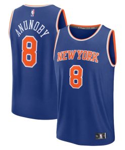 OG Anunoby New York Knicks  Fast Break Replica Player Jersey - Icon Edition - Blue