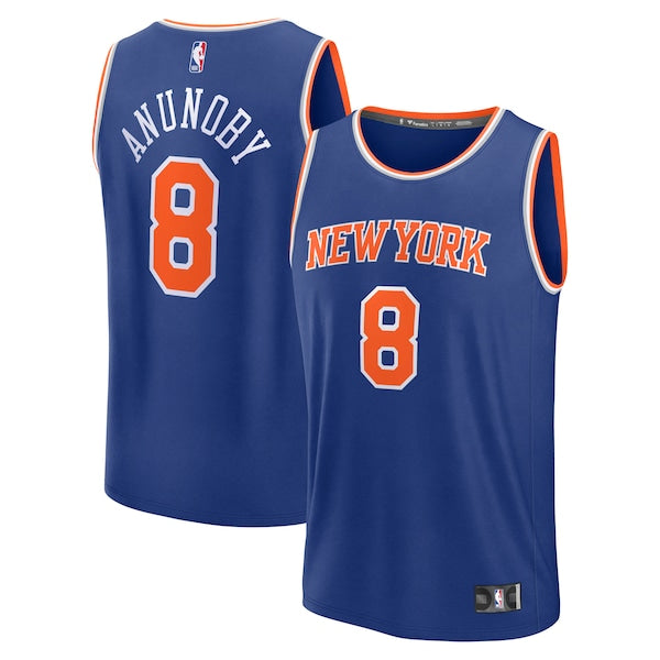 OG Anunoby New York Knicks Fast Break Replica Player Jersey - Icon Edition - Blue