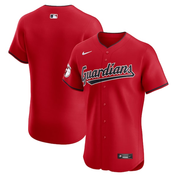 Cleveland Guardians Nike Alternate Vapor Premier Elite Patch Jersey - Red - Image 2