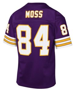 Alternative view of Randy Moss Minnesota Vikings  Youth 1998 Throwback Fashion Jersey - Purple