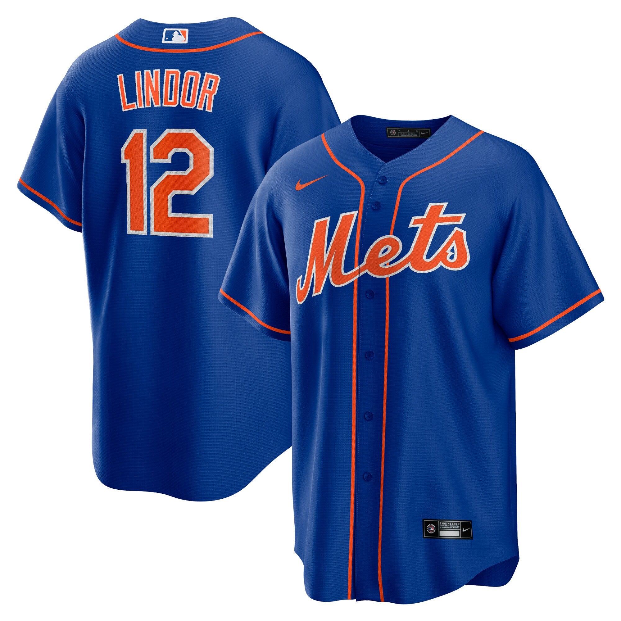 Francisco Lindor New York Mets Nike Home Replica Player Jersey - White/Royal - Image 5