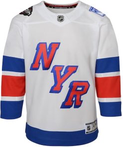 Alternative view of New York Rangers Youth 2024 NHL Stadium Series Premier Jersey?¨C White
