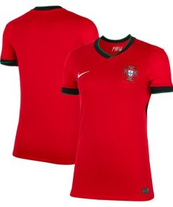 Alternative view of Portugal National Team Nike Women's 2024 Home Replica Blank Jersey - Red