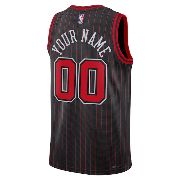 Chicago Bulls Jordan Brand Unisex Swingman Custom Jersey - Statement Edition - Black - Image 3