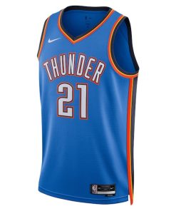 Alternative view of Aaron Wiggins Oklahoma City Thunder Nike Unisex Swingman Player Jersey - Icon Edition - Blue