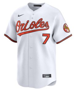Alternative view of Jackson Holliday Baltimore Orioles Nike Home Limited Jersey - White