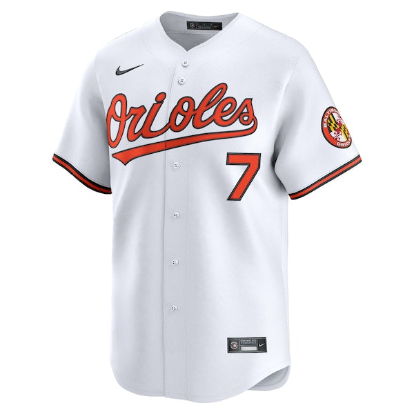 Jackson Holliday Baltimore Orioles Nike Home Limited Jersey - White - Image 2